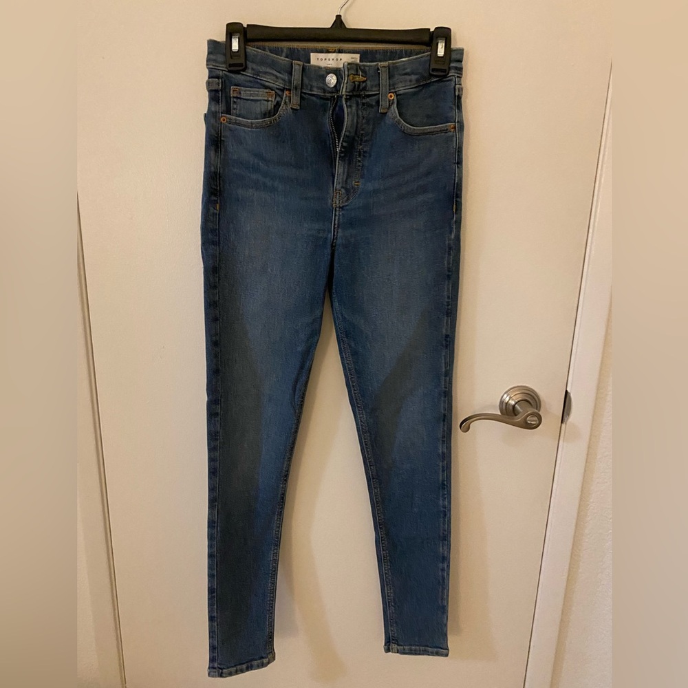 Topshop Dark Blue Skinny Jeans